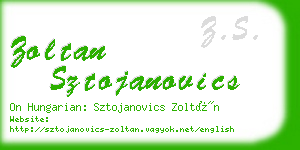 zoltan sztojanovics business card